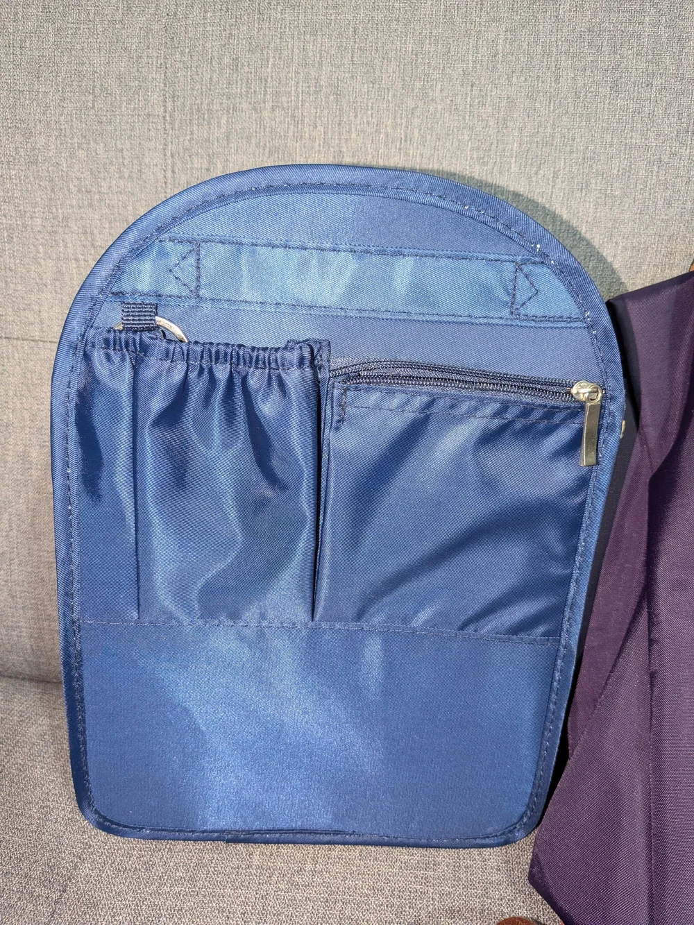 Purple Longchamp Le Pliage Backpack